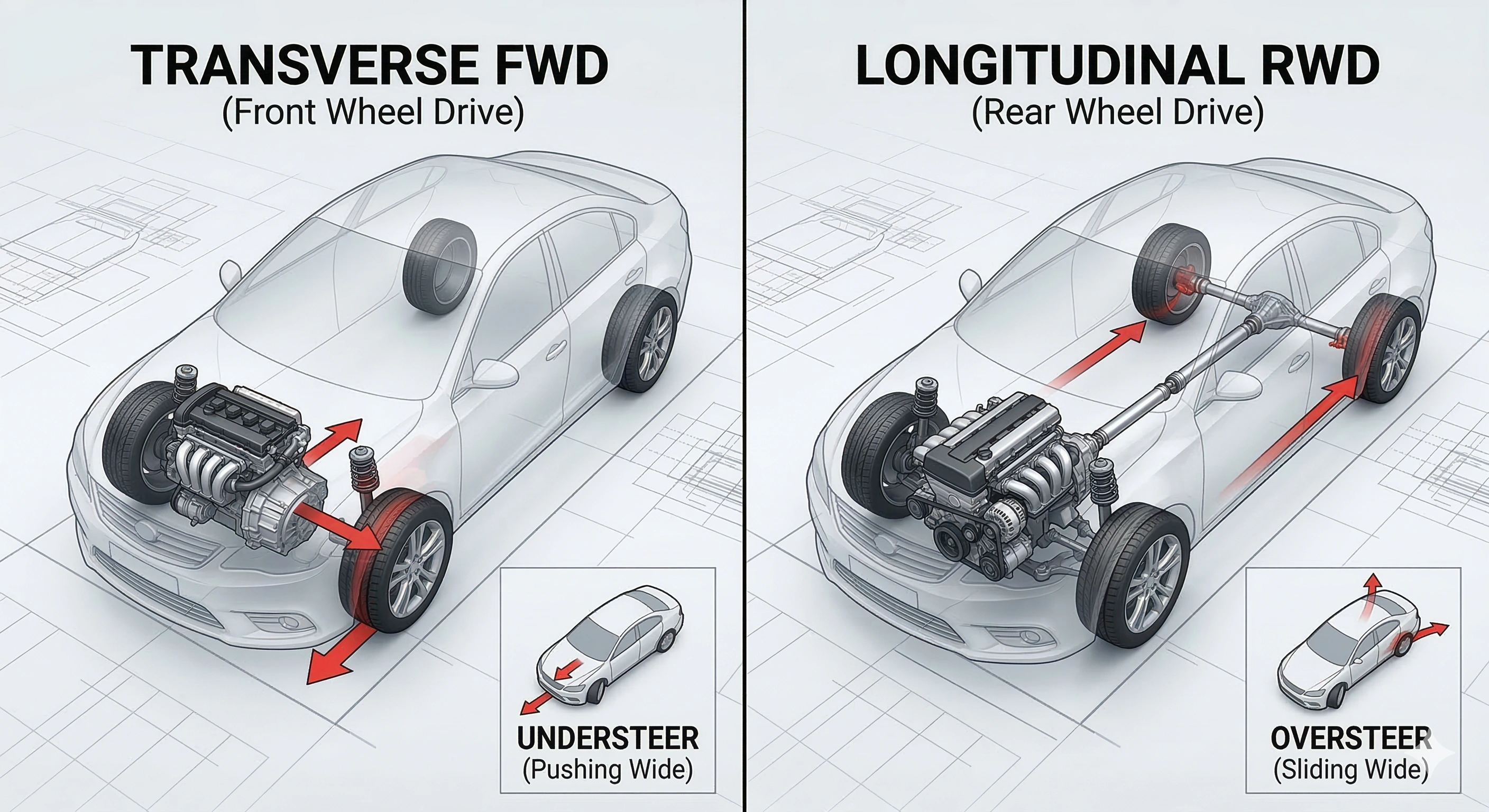 橫置前驅 vs 縱置後驅，操控與駕駛體驗到底差在哪？