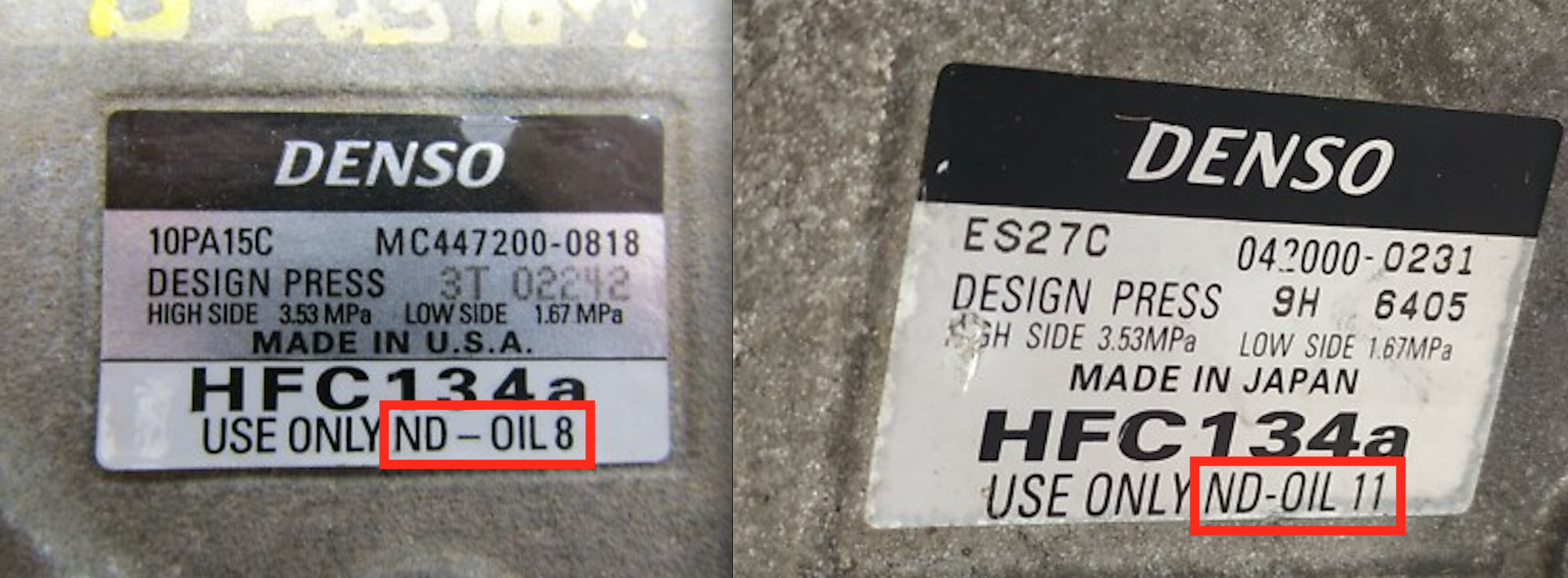 Denso壓縮機標籤